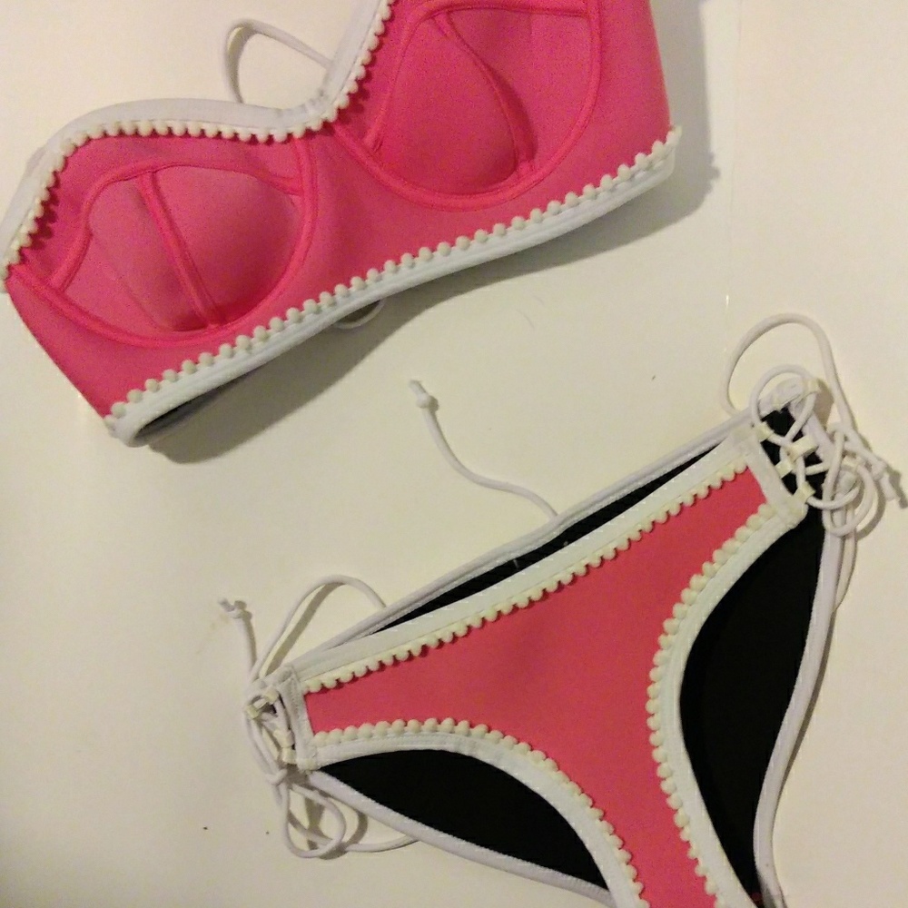 Bondiborn Pink Bathing Suit Size 6 Neoprene